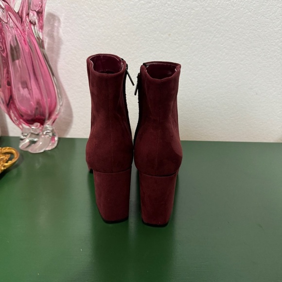Calvin Klein Uda Wine Red Suede Ankle Platform Boot - Picture 5 of 13